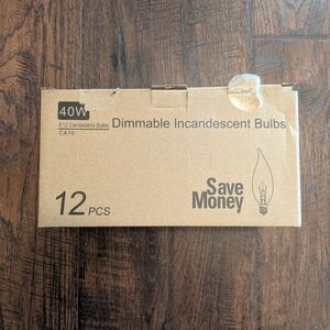 Dimmable Bulbs 40w E12 Candelabra Bulds 9 Count
